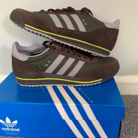 adidas sl72 green size 10